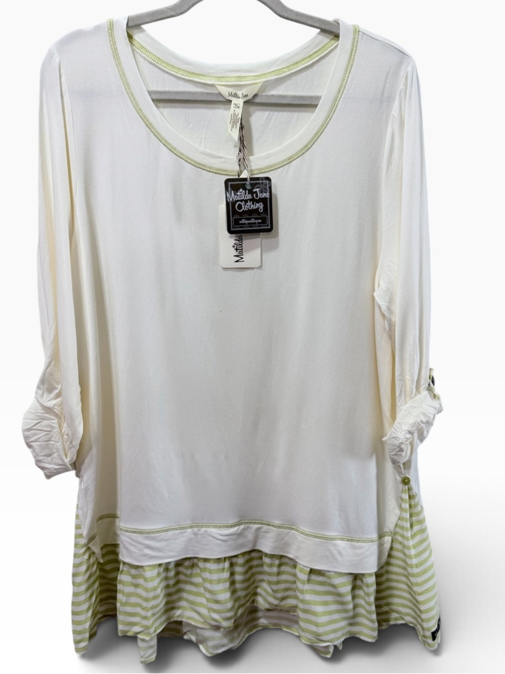 Matilda Jane Ventriloquist Top Tunic Ivory NWT Size XL